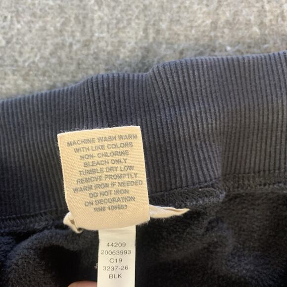 Duluth‎ Trading Sweatpants Mens XLx30 Black Fleece Spellout Joggers Zipper - Picture 7 of 9